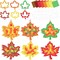 42 Packs Fall Leaf Suncatchers Crafts for Kids, Thanksgiving Leaf Tissue Art Crafts(Fall Leaf)10 x 7 x 0.35 inches